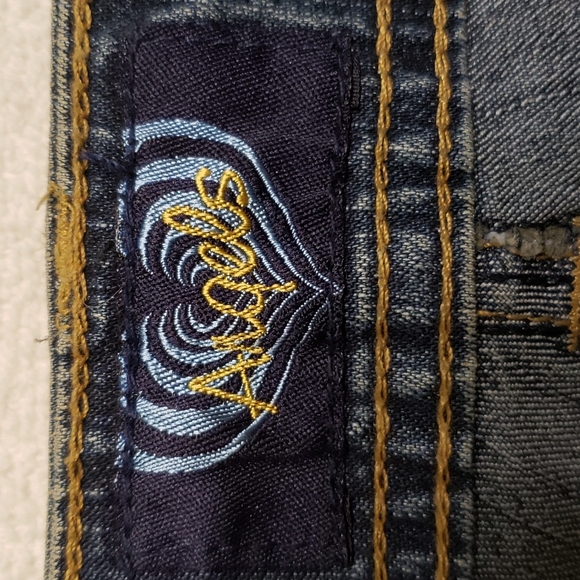 Angels Denim Jeans with Brown Embroidery Size 7 - Picture 4 of 12